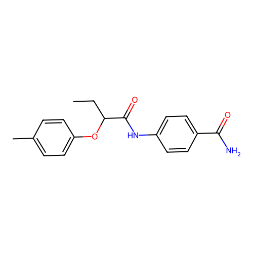 4-[2-(4-Methylphenoxy)butanoylamino]benzamide structure