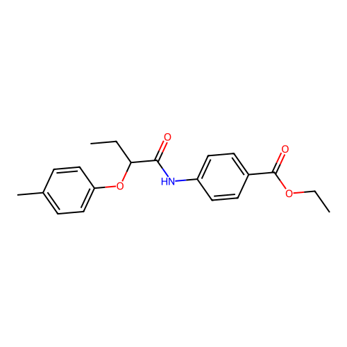 Ethyl 4-[2-(4-methylphenoxy)butanoylamino]benzoate structure