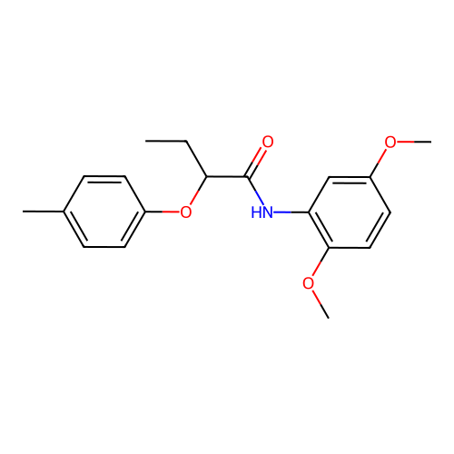 N-(2,5-dimethoxyphenyl)-2-(4-methylphenoxy)butanamide structure