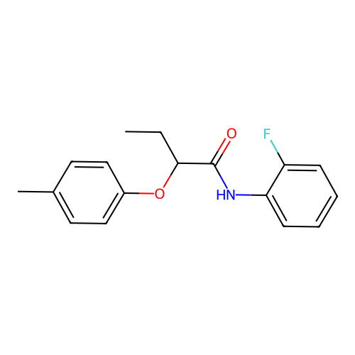 N-(2-fluorophenyl)-2-(4-methylphenoxy)butanamide structure