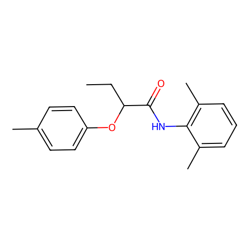 N-(2,6-dimethylphenyl)-2-(4-methylphenoxy)butanamide structure