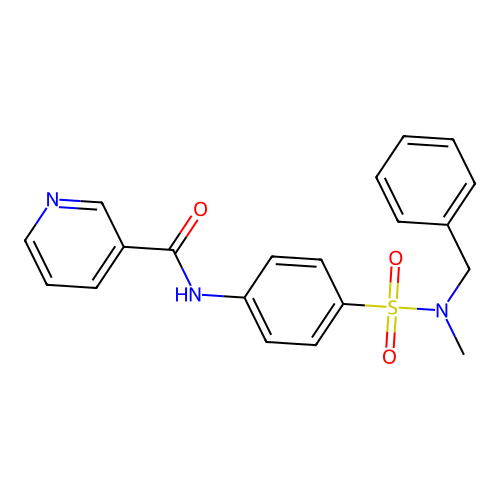 N-[4-[benzyl(methyl)sulfamoyl]phenyl]pyridine-3-carboxamide structure