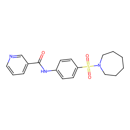 N-[4-(azepan-1-ylsulfonyl)phenyl]pyridine-3-carboxamide structure