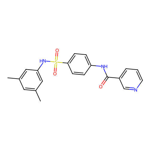 N-[4-[(3,5-dimethylphenyl)sulfamoyl]phenyl]pyridine-3-carboxamide structure
