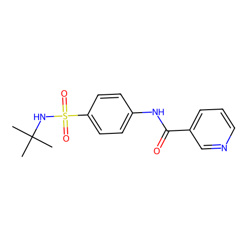N-[4-(tert-butylsulfamoyl)phenyl]pyridine-3-carboxamide structure