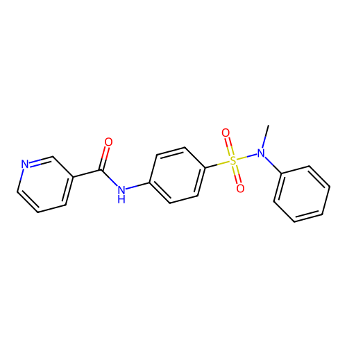 N-[4-[methyl(phenyl)sulfamoyl]phenyl]pyridine-3-carboxamide structure