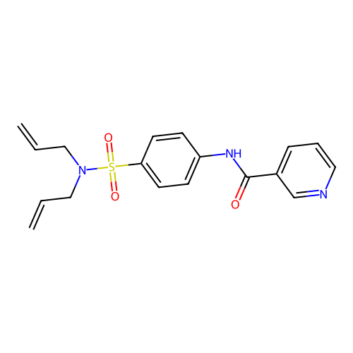 N-{4-[(diallylamino)sulfonyl]phenyl}nicotinamide structure