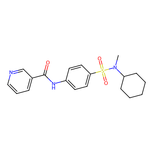N-[4-[cyclohexyl(methyl)sulfamoyl]phenyl]pyridine-3-carboxamide structure