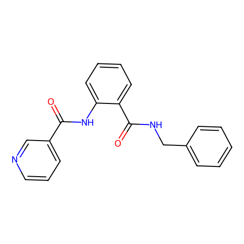 N-[2-(benzylcarbamoyl)phenyl]pyridine-3-carboxamide structure