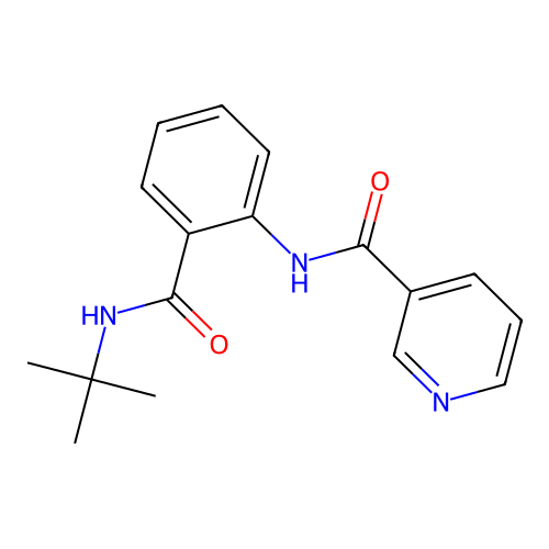 N-[2-(tert-butylcarbamoyl)phenyl]pyridine-3-carboxamide structure