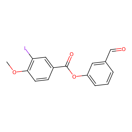(3-Formylphenyl) 3-iodo-4-methoxybenzoate structure