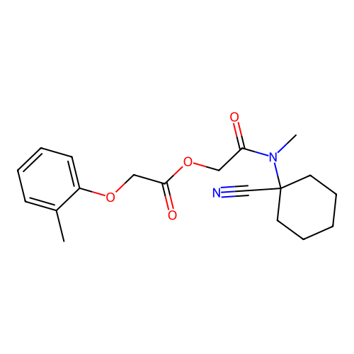 [(1-Cyanocyclohexyl)(methyl)carbamoyl]methyl 2-(2-methylphenoxy)acetate structure