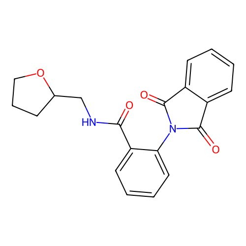 2-(1,3-dioxoisoindol-2-yl)-N-(oxolan-2-ylmethyl)benzamide structure