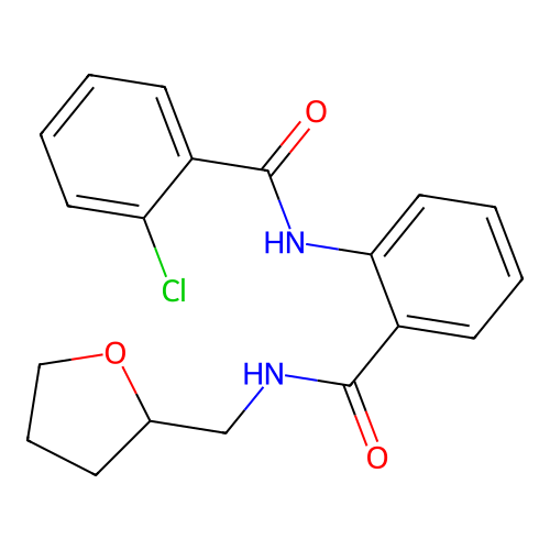 2-[(2-chlorobenzoyl)amino]-N-(oxolan-2-ylmethyl)benzamide structure