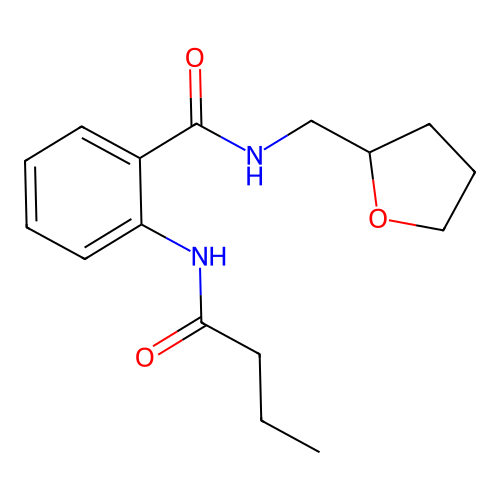 2-(butanoylamino)-N-(oxolan-2-ylmethyl)benzamide structure