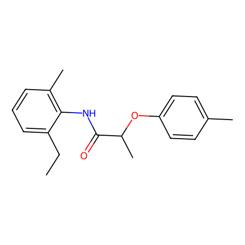 N-(2-ethyl-6-methylphenyl)-2-(4-methylphenoxy)propanamide structure