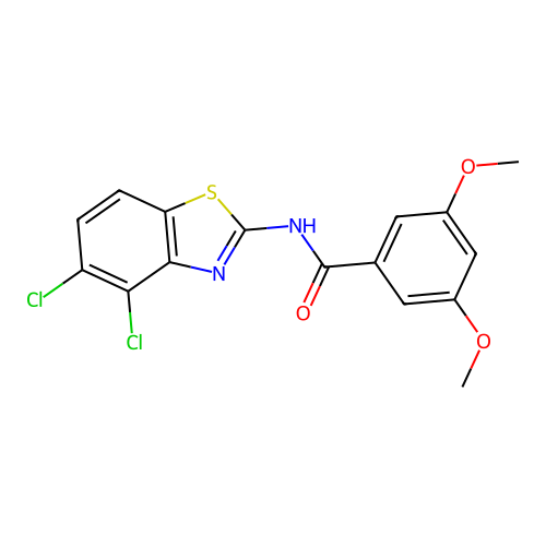 N-(4,5-dichloro-1,3-benzothiazol-2-yl)-3,5-dimethoxybenzamide structure