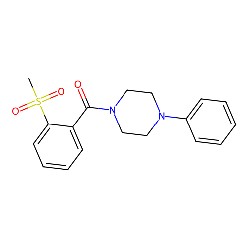 (2-Methylsulfonylphenyl)-(4-phenylpiperazin-1-yl)methanone structure
