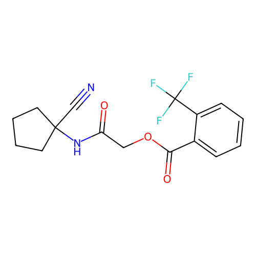 [(1-Cyanocyclopentyl)carbamoyl]methyl 2-(trifluoromethyl)benzoate structure