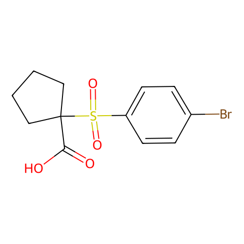 1-(4-Bromobenzenesulfonyl)cyclopentane-1-carboxylic acid structure