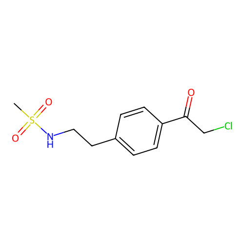 N-{2-[4-(2-chloroacetyl)phenyl]ethyl}methanesulfonamide structure