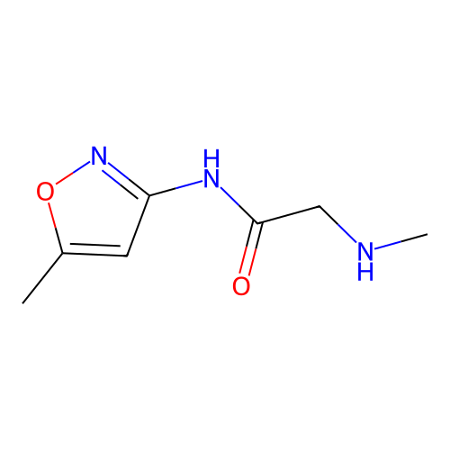 2-(methylamino)-N-(5-methylisoxazol-3-yl)acetamide structure