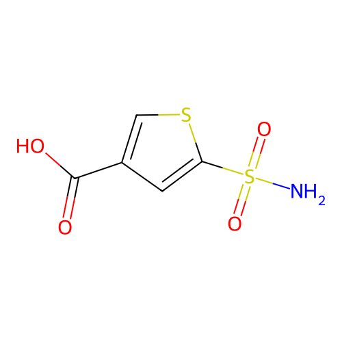 5-Sulfamoylthiophene-3-carboxylic acid structure