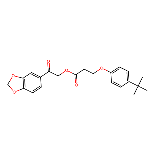 2-(2H-1,3-Benzodioxol-5-YL)-2-oxoethyl 3-(4-tert-butylphenoxy)propanoate structure