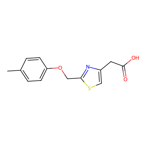 2-[2-(4-Methylphenoxymethyl)-1,3-thiazol-4-yl]acetic acid structure