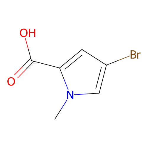 4-bromo-1-methyl-1H-pyrrole-2-carboxylic acid structure