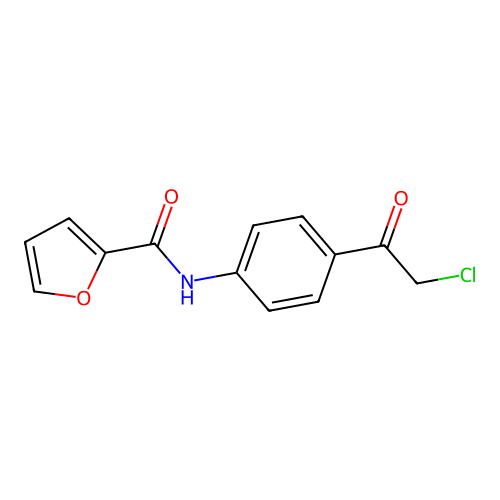 N-[4-(2-chloroacetyl)phenyl]furan-2-carboxamide structure