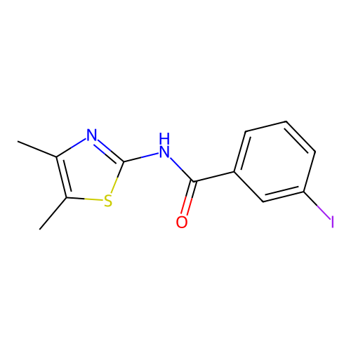 n-(4,5-Dimethylthiazol-2-yl)-3-iodobenzamide structure