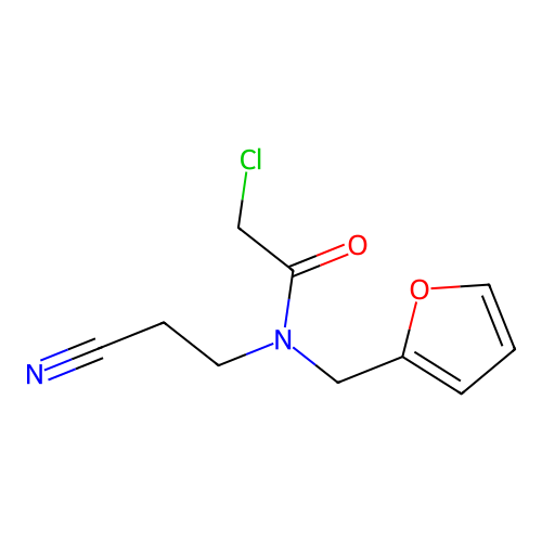 2-chloro-N-(2-cyanoethyl)-N-(furan-2-ylmethyl)acetamide structure