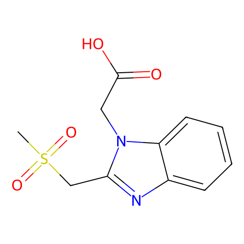 2-[2-(methanesulfonylmethyl)-1H-1,3-benzodiazol-1-yl]acetic acid structure