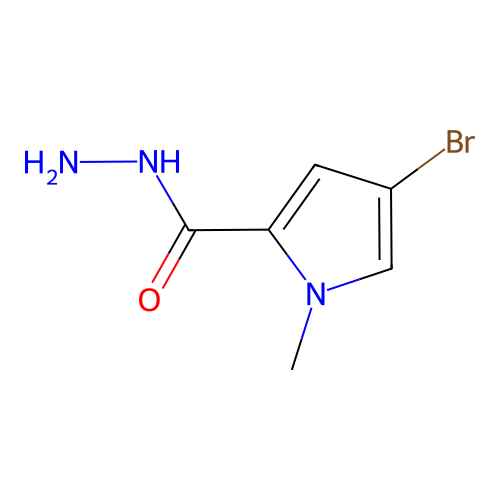 4-bromo-1-methyl-1H-pyrrole-2-carbohydrazide structure