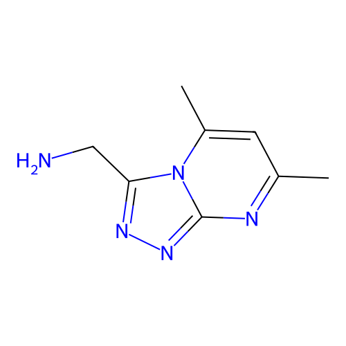 (5,7-Dimethyl-[1,2,4]triazolo[4,3-a]pyrimidin-3-yl)methanamine structure