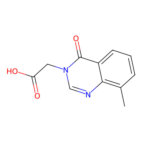 2-(8-Methyl-4-oxo-3,4-dihydroquinazolin-3-yl)acetic acid structure