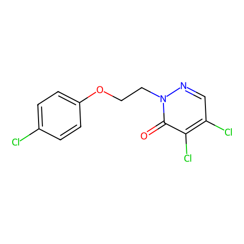4,5-Dichloro-2-[2-(4-chlorophenoxy)ethyl]-2,3-dihydropyridazin-3-one structure