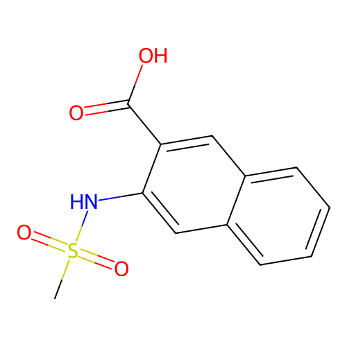 3-Methanesulfonamidonaphthalene-2-carboxylic acid structure