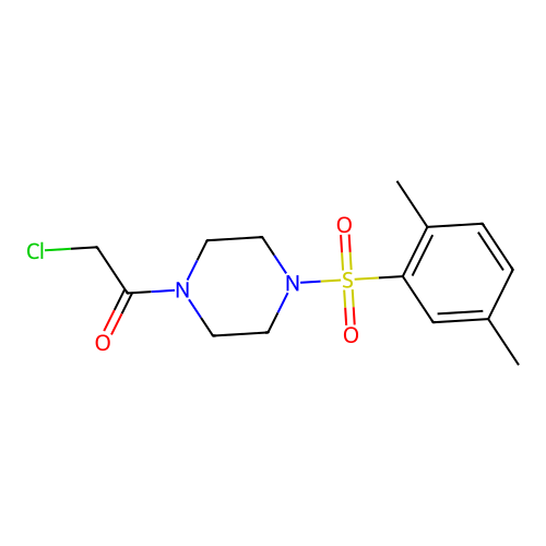 2-Chloro-1-[4-(2,5-dimethylbenzenesulfonyl)piperazin-1-yl]ethan-1-one structure