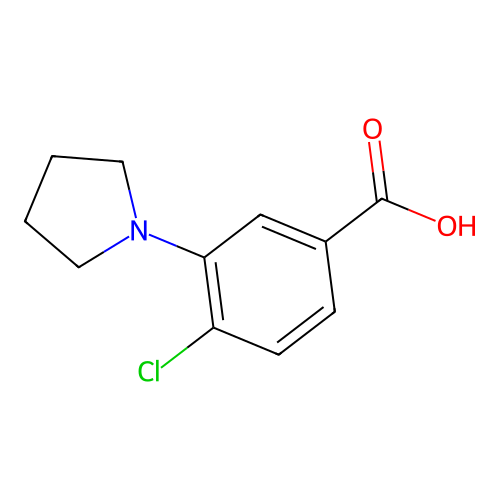 4-chloro-3-pyrrolidin-1-yl-benzoic Acid structure