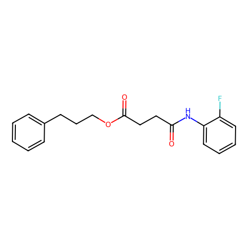 3-Phenylpropyl 4-[(2-fluorophenyl)amino]-4-oxobutanoate structure