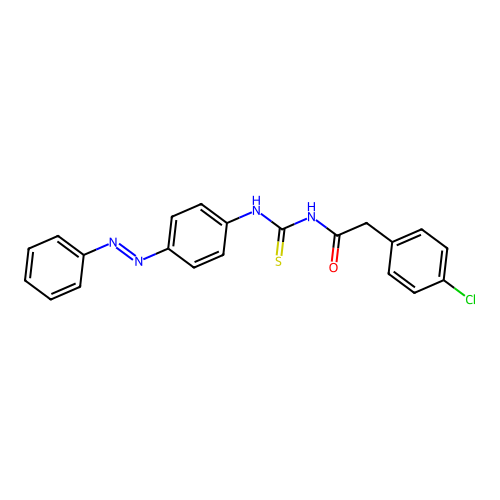Benzeneacetamide, 4-chloro-N-[[[4-(2-phenyldiazenyl)phenyl]amino]thioxomethyl]- structure