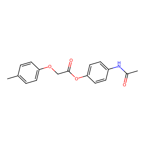 4-(Acetylamino)phenyl (4-methylphenoxy)acetate structure