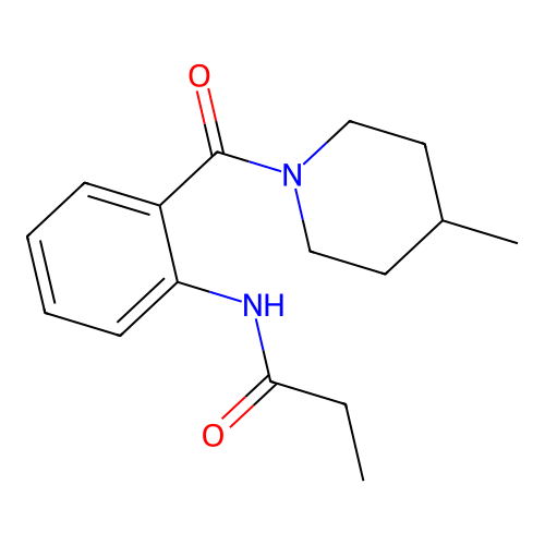 N-[2-(4-methylpiperidine-1-carbonyl)phenyl]propanamide structure