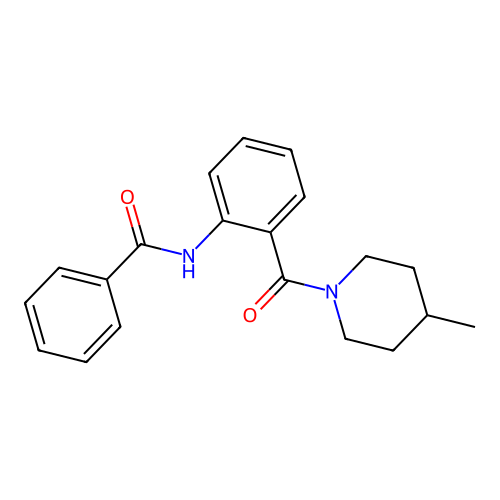 N-[2-(4-methylpiperidine-1-carbonyl)phenyl]benzamide structure