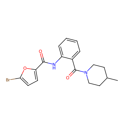5-bromo-N-[2-(4-methylpiperidine-1-carbonyl)phenyl]furan-2-carboxamide structure