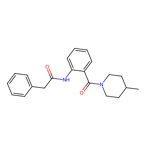 N-[2-(4-methylpiperidine-1-carbonyl)phenyl]-2-phenylacetamide structure