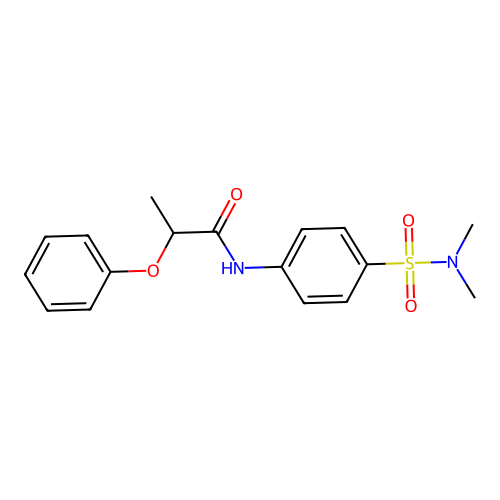 N-[4-(dimethylsulfamoyl)phenyl]-2-phenoxypropanamide structure