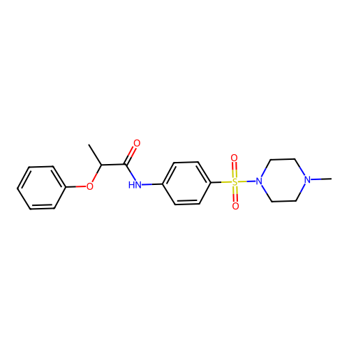 N-{4-[(4-methyl-1-piperazinyl)sulfonyl]phenyl}-2-phenoxypropanamide structure